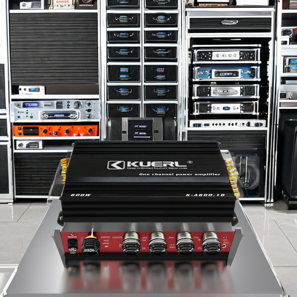Kuerl 12V Mini Speaker Amplifier New Model 600W Big Power 1 Channel Digital Car Amplifier Class D Mono Car Audio Enhancer